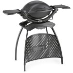 Weber - q 1400 barbecue lectrique avec support, dark grey