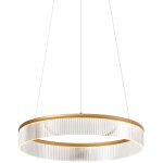 Anello chandelier - led suspension - 1 lumire -  59 cm - laiton - moderne - clairage intrieur - salon ...