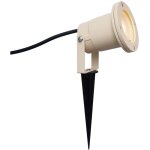 Basic - spot sur piquet - 1 lumire - l 11 cm - beige - moderne - clairage extrieur - qazqa