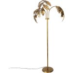 Qazqa botanica - led dimmable lampadaire variateur inclus - 3 lumire - h 193 cm - dor / laiton - classique ...