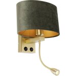 Brescia combi shade - led applique murale avec abat - jour - 1 lumière - l 25 cm - doré / laiton - moderne, ... Brescia combi shade - led applique murale avec abat - jour - 1 lumière - l 25 cm - doré / laiton - moderne, ...