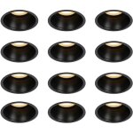 Qazqa - dept - spot encastrable - 12 pices -  8. 8 cm - noir - moderne - clairage intrieur - salon ...