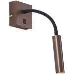 Gosna - applique murale - 1 lumière - l 8 cm - bronze - moderne - éclairage intérieur - salon i chambre ... Gosna - applique murale - 1 lumière - l 8 cm - bronze - moderne - éclairage intérieur - salon i chambre ...