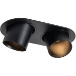 Qazqa - installa - spot encastrable - 2 lumire - l 18 cm - noir - moderne - clairage intrieur - salon ...