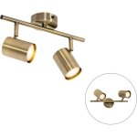 Jeana - spot plafond, plafonnier - 2 lumi�re - l 30. 5 cm - bronze - moderne, industriel - �clairage ...