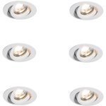 Qazqa - pupil - led spot encastrable - 6 pices - l 10 cm - blanc - moderne - clairage intrieur - salle ...