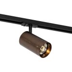 Spot moderne bronze fonc pour systme d'clairage sur rail monophas 70 mm - iconic jeana luxe - qazqa ...