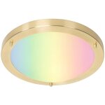 Yuma - led dimmable plafonnier variateur inclus - 1 lumi�re - � 31 cm - dor� / laiton - moderne - �clairage ...