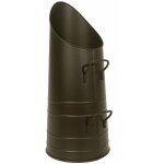 Seau  cendre en mtal noir