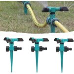 Qersta - 3 pices arroseur automatique  360 pour pelouse, arroseur rotatif  trois bras, arroseur pour ...