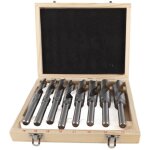 Qiyao - jeu de 8 forets hlicodaux  tige ronde en acier  haute teneur en carbone blanc pour usage ...