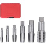 Kit d'outils de taraudage npt 6 pièces, jeu de tarauds en acier au carbone pour tuyaux en pvc, forets ... Kit d'outils de taraudage npt 6 pièces, jeu de tarauds en acier au carbone pour tuyaux en pvc, forets ...