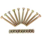 Qiyao - m6 meuble boulon en, vis vis de fixation acier au carbone 70mm boulon d'crou ensembles avec ...