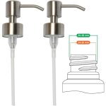Litzee - pompe de rechange pour distributeur de savon liquide - acier inoxydable, inox à finition brossée, ... Litzee - pompe de rechange pour distributeur de savon liquide - acier inoxydable, inox à finition brossée, ...