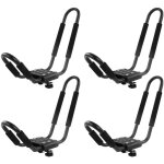 Porte - kayak pour toit 2 paire, galerie de toit en acier alli, barres de toit en j, pour planche de ...