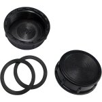 Qrity 2 pi�ces bouchon de tuyau d'�vacuation d'�vier de cuisine, bouchon filet� de 39 mm, noir