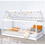 Le quai des affaires - lit cabane panda 90x190 + 1 sommier + barrière / blanc / 195x97x134 Le quai des affaires - lit cabane panda 90x190 + 1 sommier + barrière / blanc / 195x97x134