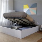 Le quai des affaires - lit coffre torino 160x200 + 1 sommier / blanc / 210x175x32 Le quai des affaires - lit coffre torino 160x200 + 1 sommier / blanc / 210x175x32