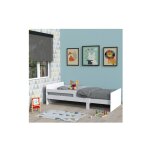 Le quai des affaires - lit volutif zoe 90x140 - 170 - 190 - 200 + 1 sommier / blanc / 144x100x60