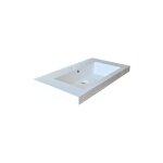 Plan de toilette glam 2 80cm / blanc / 46x12x80