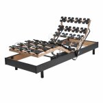 Le quai des affaires - sommier relaxation lectrique flexpalace 80x200 / noir / 200x78x33