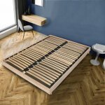 Le quai des affaires - sommier sur pied somkit 160x200 / dcor chne blanchi / 198x159x29cm