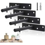 Querre �tag�re invisible, support etagere en fer, fixation etagere murale equerre - ulisem