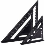 Querre multifonction en aluminium 18cm / 30cm - rapporteur d'angle ajustable 45 90 - outil de menuiserie ...
