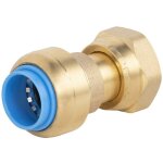 Tout push - quick plomberie raccord droit ecrou libre femelle 20 x 27 mm diam. 20 mm laiton