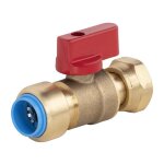 Tout push - quick plomberie vanne a ecrou libre femelle 15 x 21 mm diam. 16 mm laiton