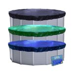 Quick - star - couverture de piscine d'hiver ronde 200g / m� pour piscine de taille 500 - 550 cm dimension ...