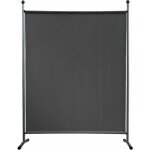 Quick - star - paravent 150 x 190 cm stoff raumteiler gro stellwand trennwand balkon sichtschutz grau ...