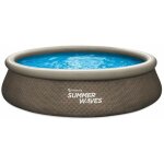 Summer waves quick up pool piscine gonflable ronde aspect