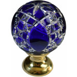 Quincadeco - boule de rampe cristal bleu mousson