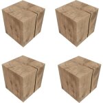 Quincadeco - pied de lit ch�ne 19 cm lot 4 pcs