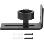 Quincaillerie noire de porte de grange en acier au carbone, rail de guidage mural pour plancher infrieur ...