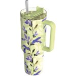 Quokka stream - mug isotherme en acier inoxydable 1200 ml avec paille (matcha)