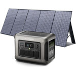 R1500 g�n�rateur �lectrique portable avec 400w panneau solaire, lifepo4 de 1152wh charge rapide de 40 ...