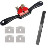 Raboteuse manuel professionnel pour bois - outil ajustable avec 4 lames de rechange et lime � bois 4 ...