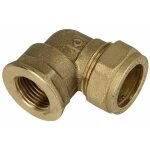 Raccord bicne en laiton, coude / ff pour tuyaux 18 mm diam x 1 / 2''