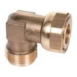 Raccord coud� 90� - � visser - sp�cial gaz naturel - m�le / femelle - filetage 1 / 2''
