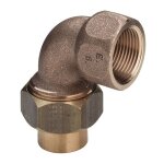 Viega - raccord coud� 114787 15 mm x rp 2000 / 2, 90 degr�s, bronze, joint conique, coud�