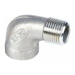 Raccord inox coud� 90� � visser - m 1'1 / 4 - f 1'1 / 4