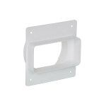 Helios - raccord pour passage plat flas 100 / raccord mural nw 100 sur 110x55 mm plastique blanc