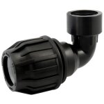 Raccord pe compression - adaptateur coud� � 90� femelle pe compression codital 32 - 1'' de codital