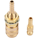 Raccord rapide m6 pour gaz et eau, compatible avec les torches de soudage mig et tig (or).