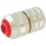 Raccord rapide stop d'arrosage laiton nickelé capvert 19 mm Raccord rapide stop d'arrosage laiton nickelé capvert 19 mm