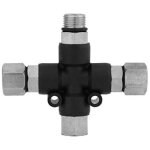 Raccord de raccord de sparateur d'air 1 / 8 '' 3 voies airbrush adaptateur de collecteur de flexible ...