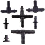 Raccords tuyau jardin 4 / 7 - jonctions en t et croix pour syst�me d'irrigation automatique