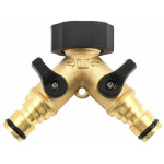 Vurahome - raccord y pour tuyau arriv�e eau (� 2 voies pour tuyaux admission, 26, 9 mm (3 / 4 ) en laiton, ...